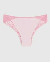 Cheeky Panty with Logo Trim Pink