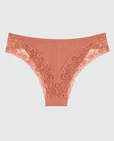 Cheeky Panty with Lace Trim Rosy Blush