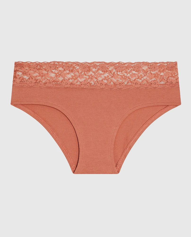 Hipster Panty with Lace Rosy Blush