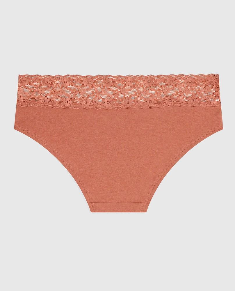 Hipster Panty with Lace Rosy Blush