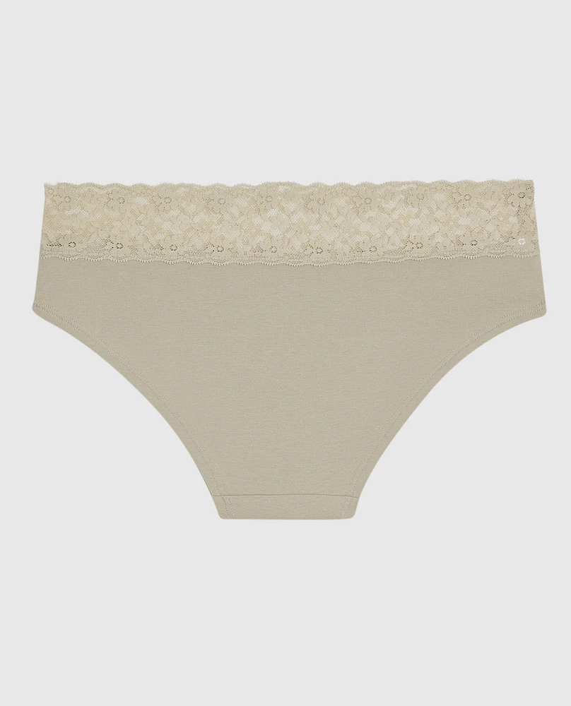 Hipster Panty with Lace Stone Grey