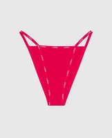 Cheeky Panty with Logo Trim Cosmo Red