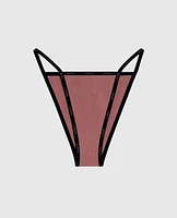 Cheeky Panty with Logo Trim Dusty Cedar