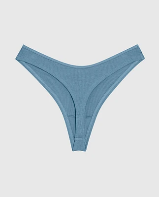 Tanga à jambe échancrée en modal ultra doux