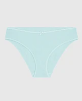 Ultrasoft V-Waist Ribbed Bikini Panty Vista Blue