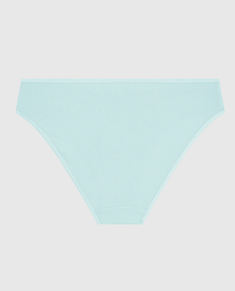 Ultrasoft V-Waist Ribbed Bikini Panty Vista Blue