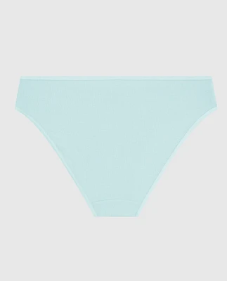 Ultrasoft V-Waist Ribbed Bikini Panty Vista Blue