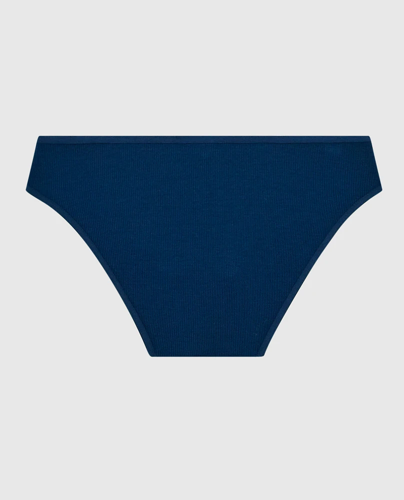 Ultrasoft V-Waist Ribbed Bikini Panty Ocean Cavern