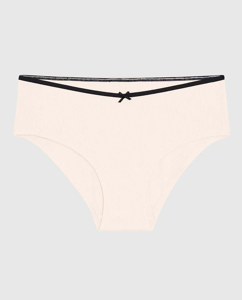 Ultrasoft V-Waist Ribbed Hipster Panty Ivory Dawn