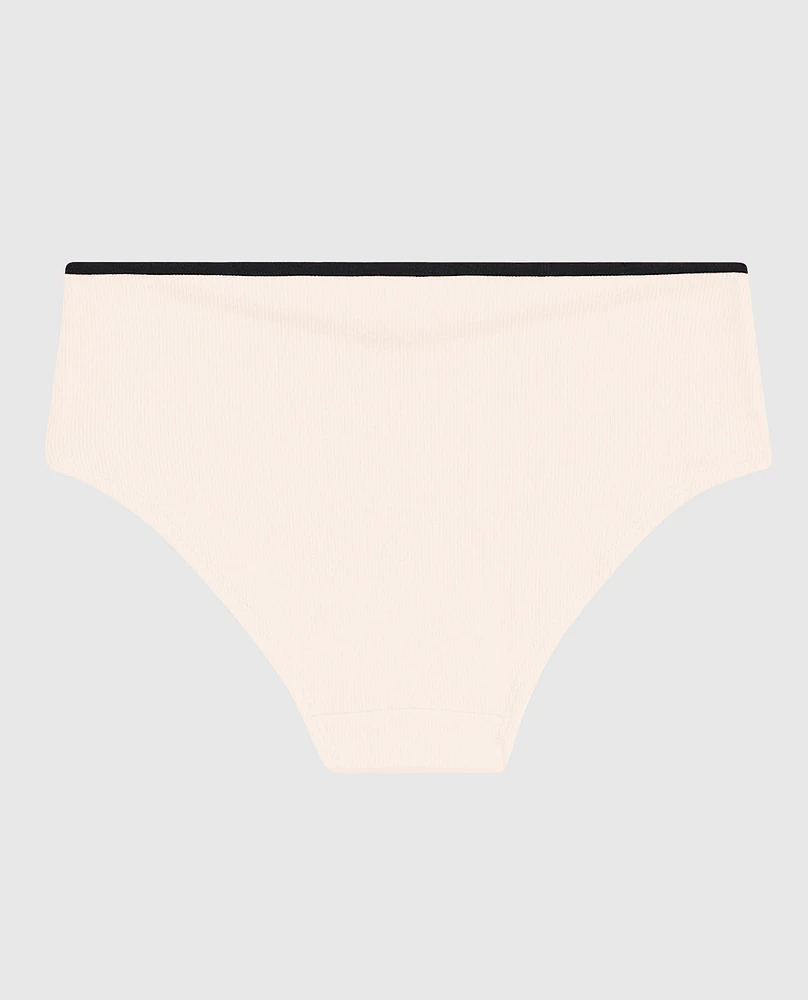 Ultrasoft V-Waist Ribbed Hipster Panty Ivory Dawn