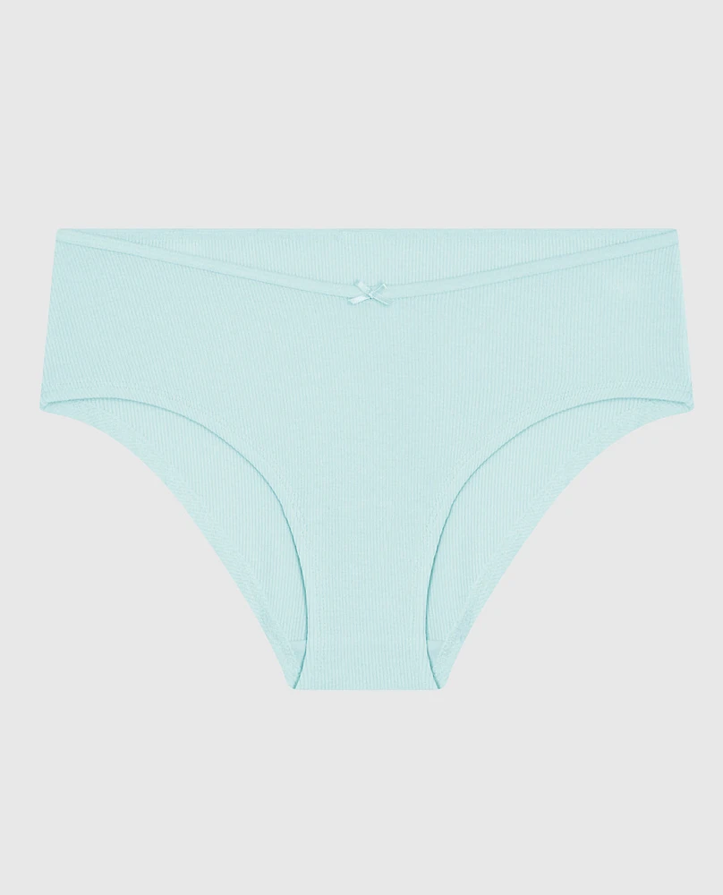 Ultrasoft V-Waist Ribbed Hipster Panty Vista Blue