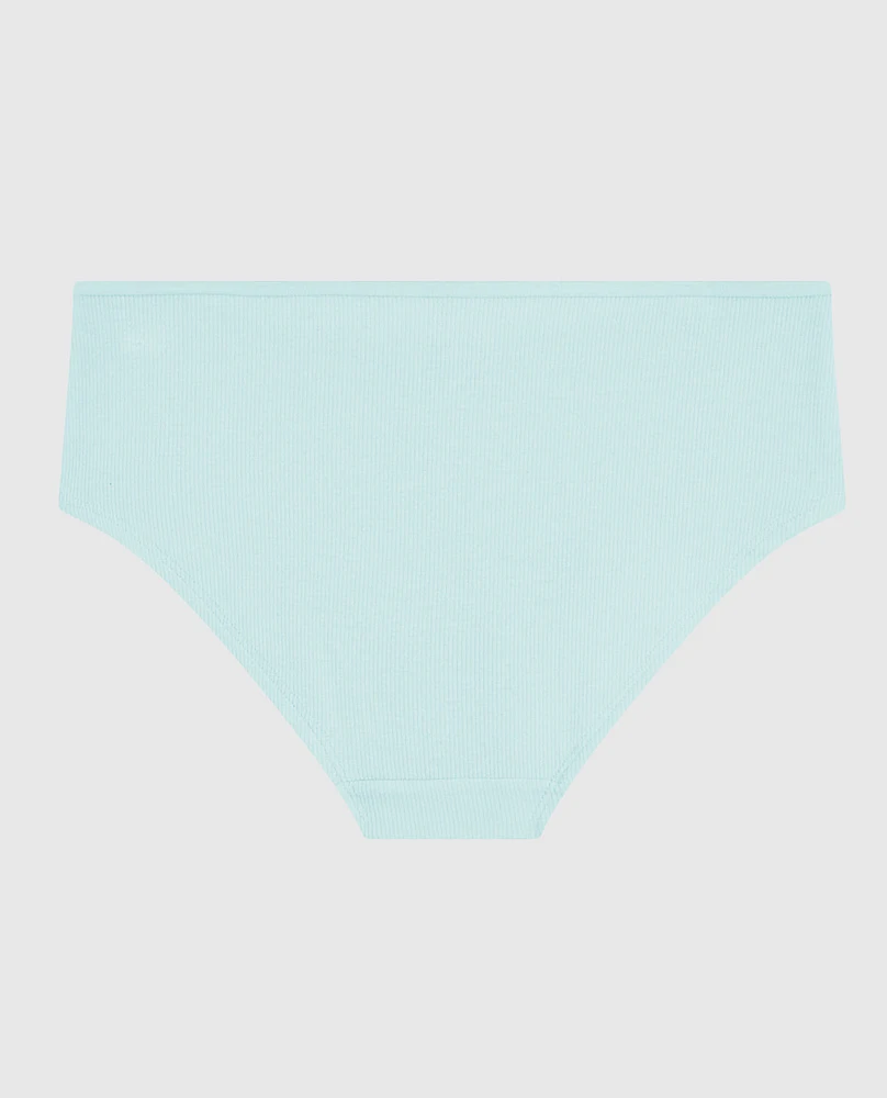 Ultrasoft V-Waist Ribbed Hipster Panty Vista Blue