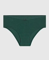 Ultrasoft V-Waist Ribbed Hipster Panty Emerald Green