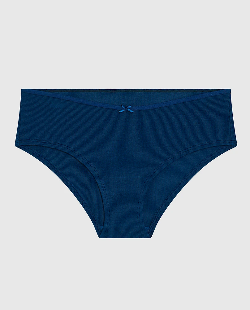 Ultrasoft V-Waist Ribbed Hipster Panty Ocean Cavern