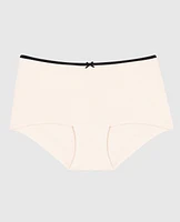 Ultrasoft V-Waist Ribbed Boyshort Panty Ivory Dawn