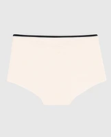 Ultrasoft V-Waist Ribbed Boyshort Panty Ivory Dawn