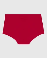 Ultrasoft V-Waist Ribbed Boyshort Panty Cosmo Red