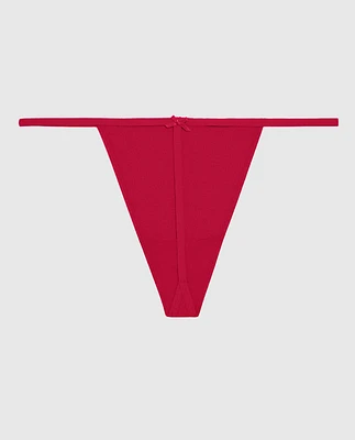 Ultrasoft Ribbed G-String Panty Cosmo Red