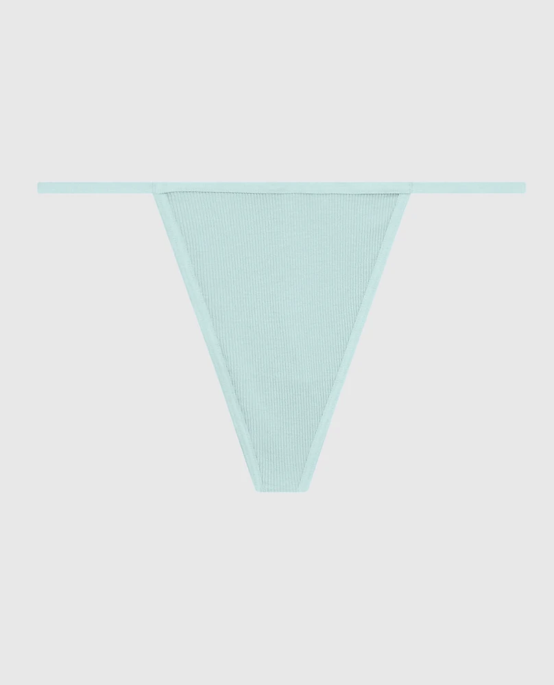 Ultrasoft Ribbed G-String Panty Vista Blue