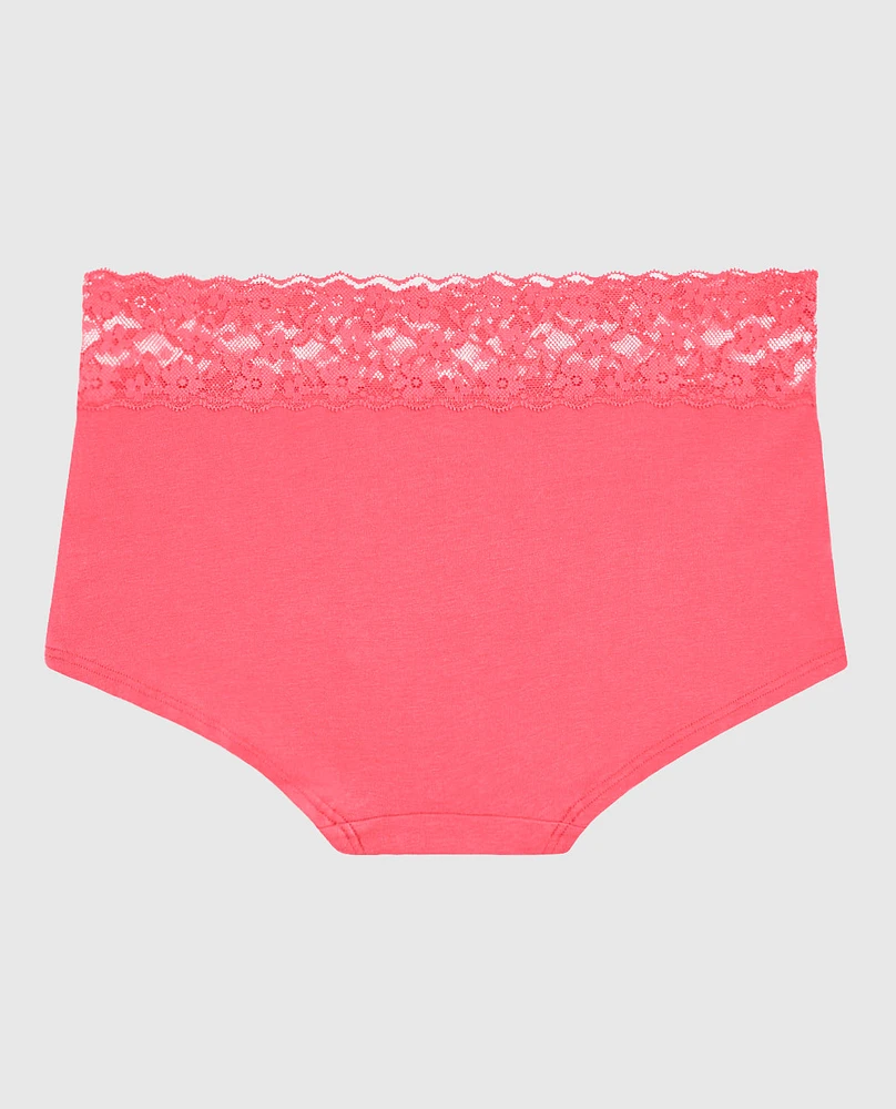 Boyshort Panty with Lace Trim