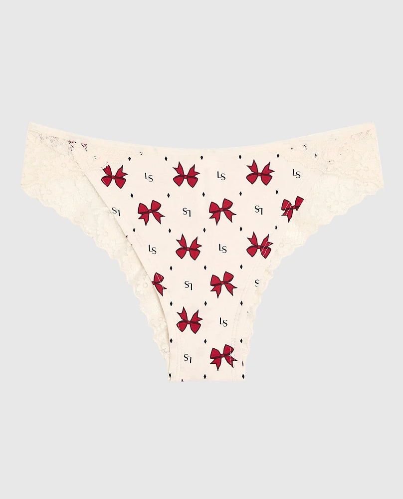 Cheeky Panty with Lace Trim Bow to the Queen