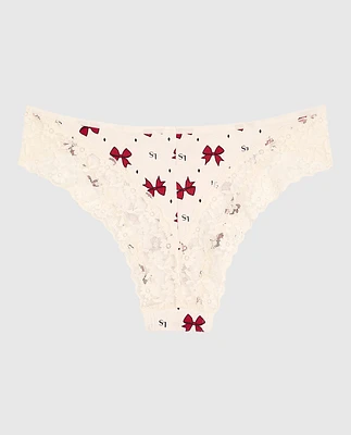 Cheeky Panty with Lace Trim Bow to the Queen