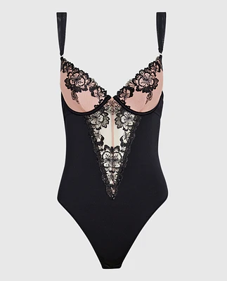 Lightly Lined Plunge Bodysuit