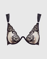 Soutien-gorge demi-buste en dentelle non doublée