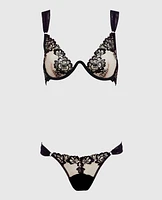 Soutien-gorge demi-buste en dentelle non doublée