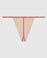 G-String Panty with Logo Trim Peaceful Peach