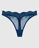 Lace High Leg Thong Panty