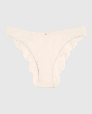 Cheeky Panty with Lace Back Ivory Dawn