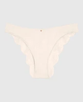 Cheeky Panty with Lace Back Ivory Dawn