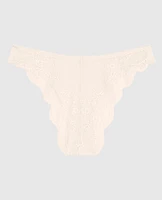 Cheeky Panty with Lace Back Ivory Dawn