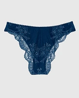 High Leg Cheeky Panty with Lace Back