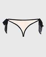 Tie-Side Thong Panty Ivory Dawn