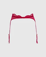 Lace Garter Cosmo Red