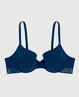 Lightly Lined Demi Bra with Logo Band