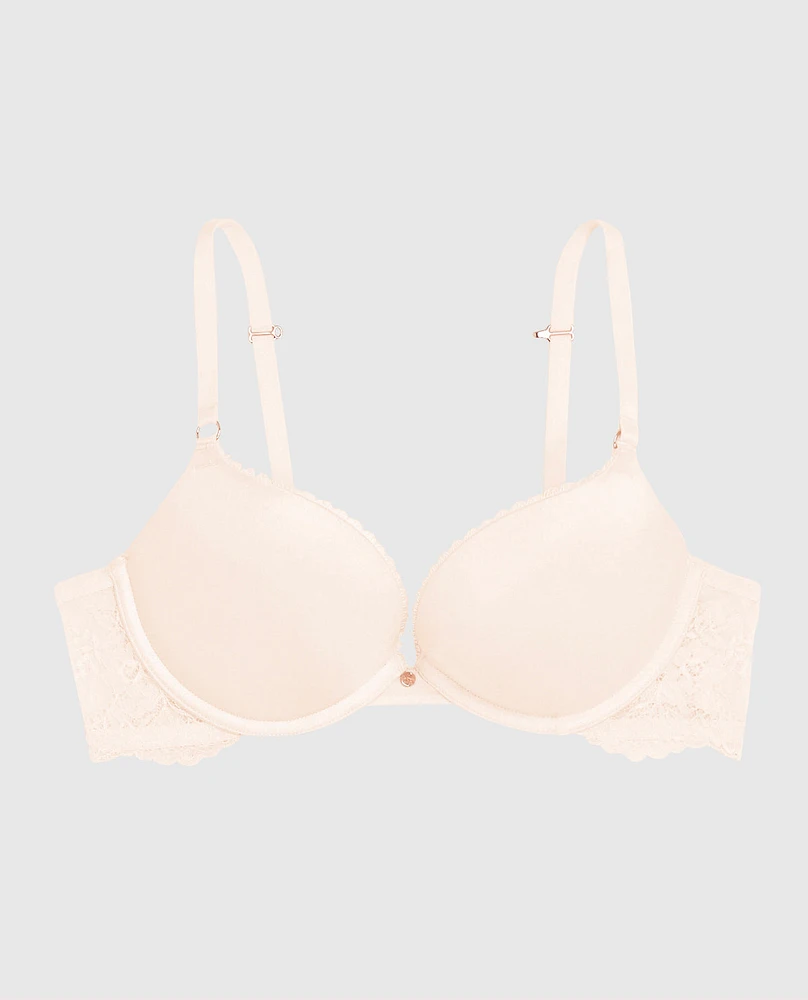 Push Up Bra with Lace Wing