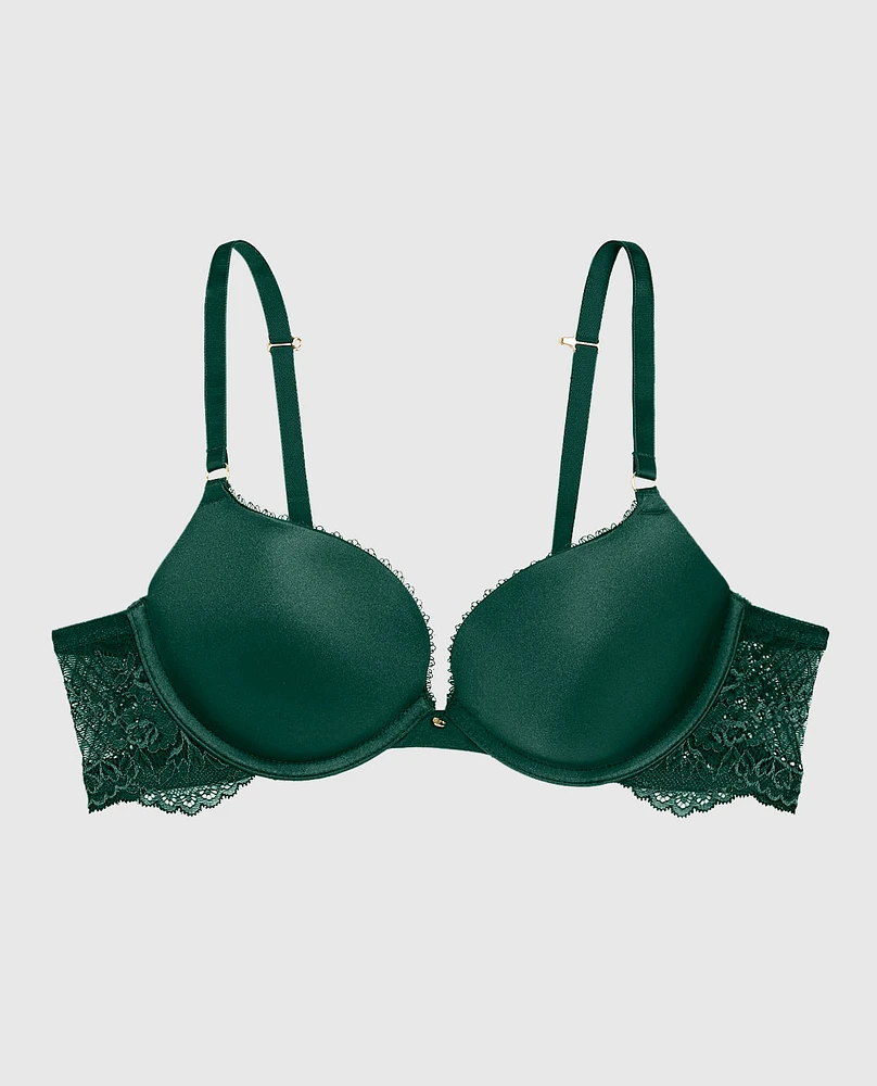 Push Up Bra with Lace Wing