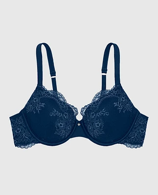 Soutien-gorge couvrant en dentelle légèrement doublée