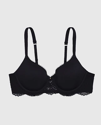 Lightly Lined Full Coverage Bra Black