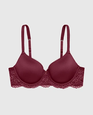 Lightly Lined Full Coverage Bra Opulent Red