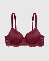 Lightly Lined Full Coverage Bra Opulent Red