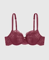 Soutien-gorge balconnet légèrement doublé tout en dentelle