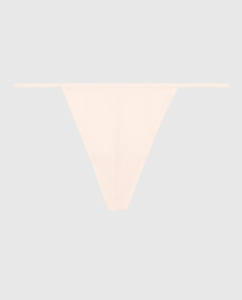 Ribbed G-String Panty Ivory Dawn