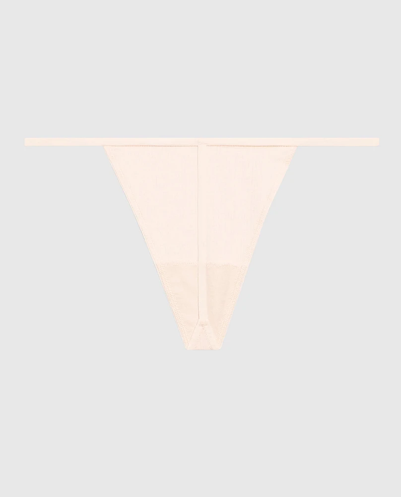 Ribbed G-String Panty Ivory Dawn