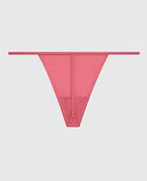 Ribbed G-String Panty Romantic Pink