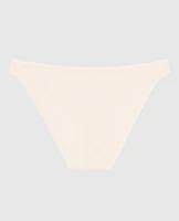 Culotte bikini côtelée aube ivoire