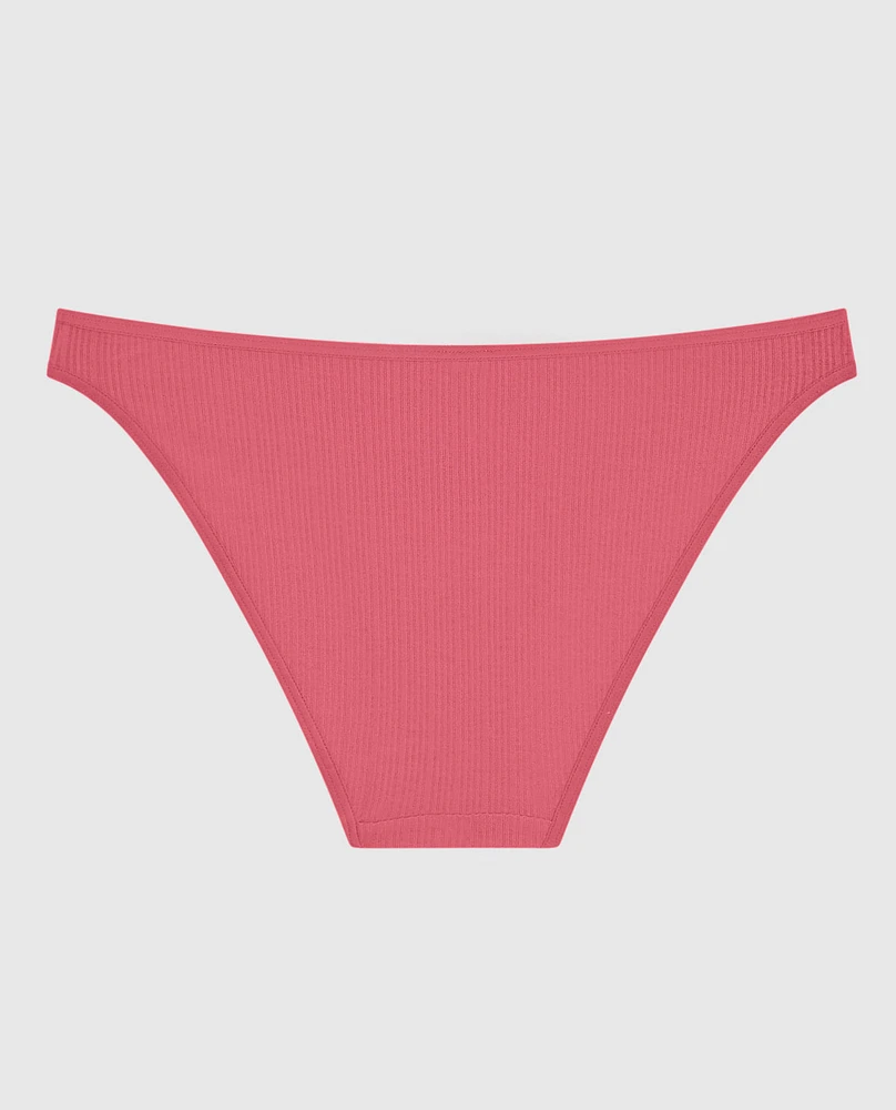 Ribbed Bikini Panty Romantic Pink